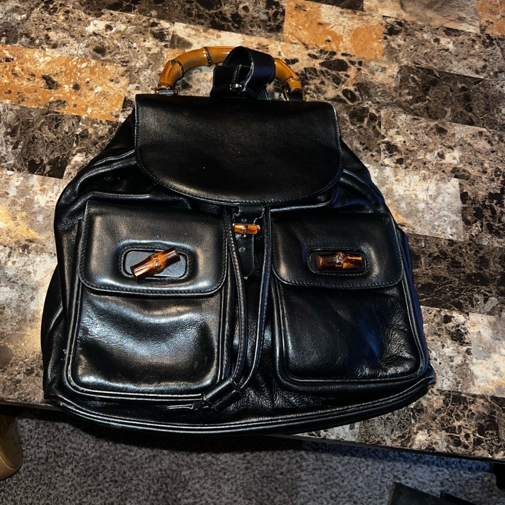 Authentic Gucci bamboo backpack